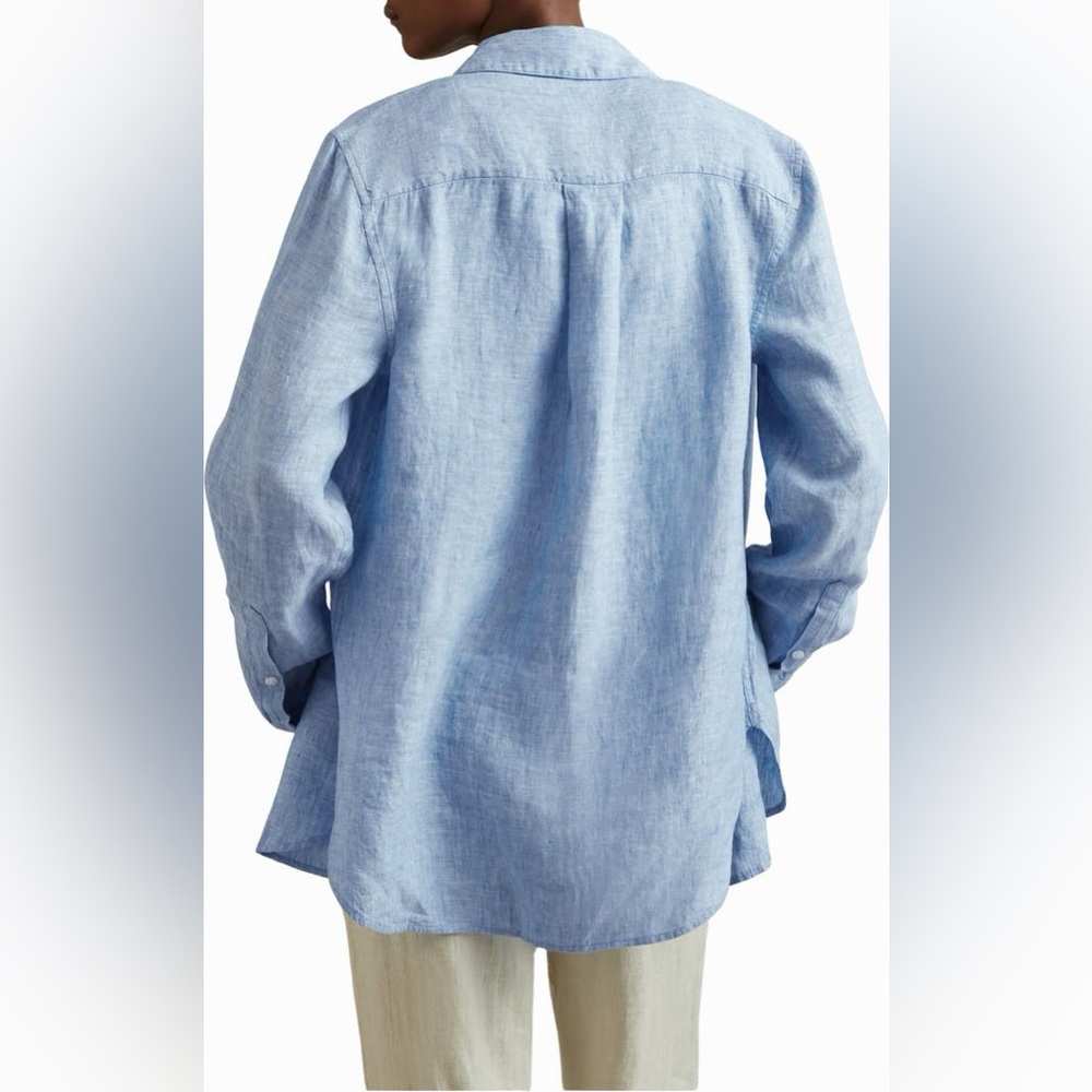 J. Crew Sky Blue Linen Shirt - Picture 3 of 13